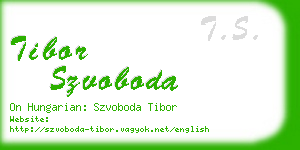 tibor szvoboda business card